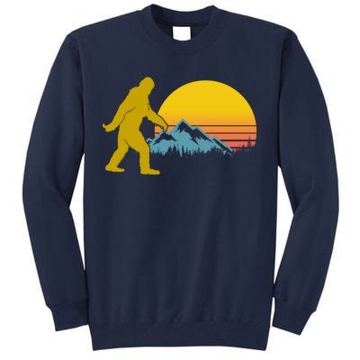 Retro Sasquatch Mountain Sunset Tall Sweatshirt