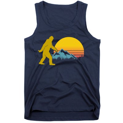 Retro Sasquatch Mountain Sunset Tank Top