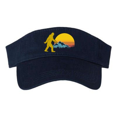 Retro Sasquatch Mountain Sunset Valucap Bio-Washed Visor