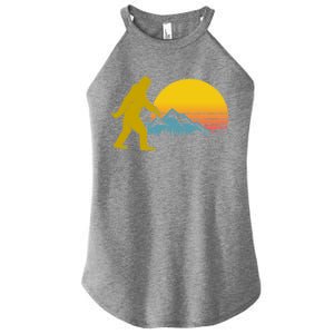 Retro Sasquatch Mountain Sunset Women's Perfect Tri Rocker Tank