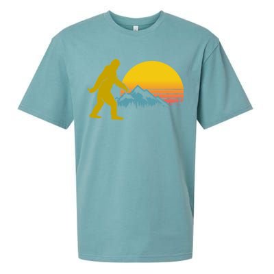 Retro Sasquatch Mountain Sunset Sueded Cloud Jersey T-Shirt