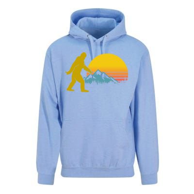 Retro Sasquatch Mountain Sunset Unisex Surf Hoodie