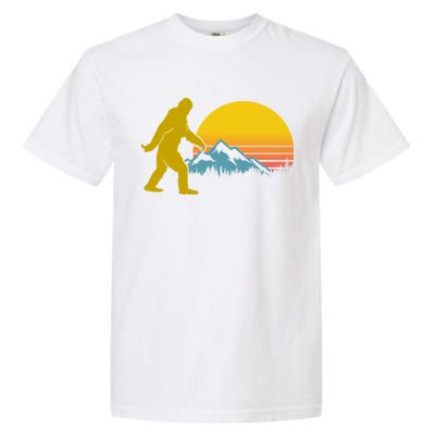 Retro Sasquatch Mountain Sunset Garment-Dyed Heavyweight T-Shirt