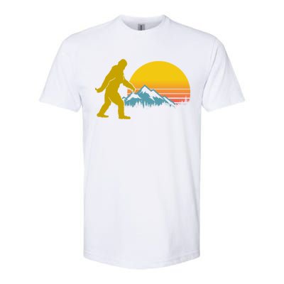 Retro Sasquatch Mountain Sunset Softstyle® CVC T-Shirt