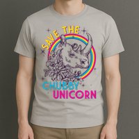 Retro Save the Chubby Unicorn Rhino T-Shirt