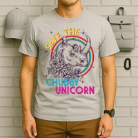 Retro Save the Chubby Unicorn Rhino T-Shirt