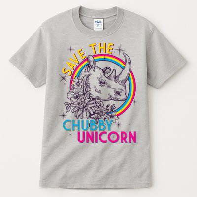 Retro Save the Chubby Unicorn Rhino Tall T-Shirt