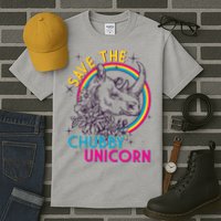 Retro Save the Chubby Unicorn Rhino Tall T-Shirt
