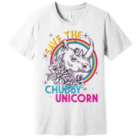 Retro Save the Chubby Unicorn Rhino Premium T-Shirt