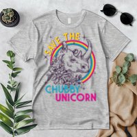 Retro Save the Chubby Unicorn Rhino Premium T-Shirt