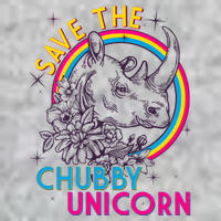 Retro Save the Chubby Unicorn Rhino Premium T-Shirt