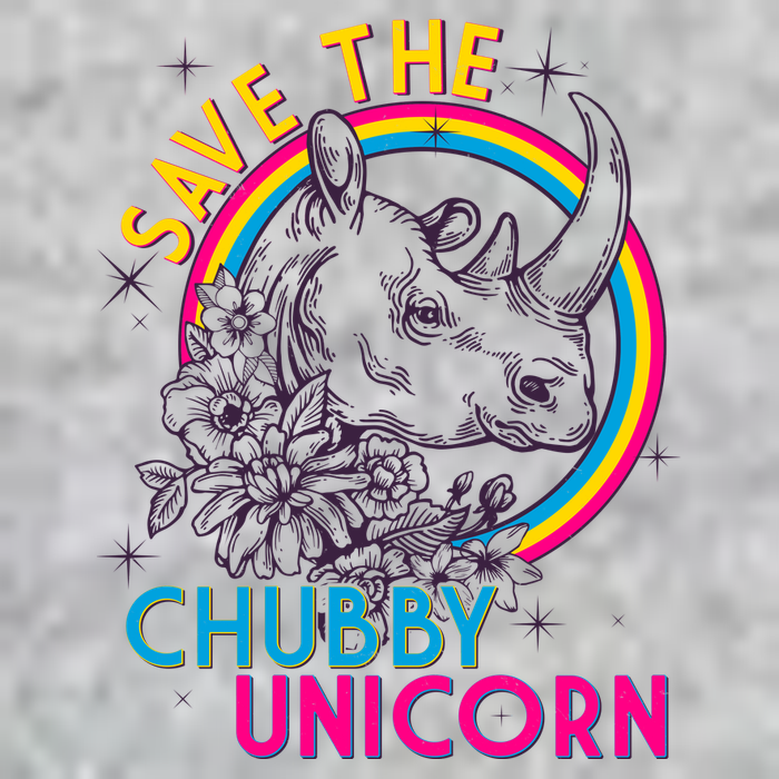 Retro Save the Chubby Unicorn Rhino Premium T-Shirt