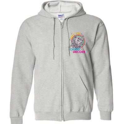 Retro Save the Chubby Unicorn Rhino Full Zip Hoodie