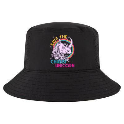 Retro Save the Chubby Unicorn Rhino Cool Comfort Performance Bucket Hat