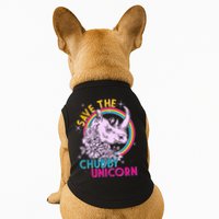 Retro Save the Chubby Unicorn Rhino Doggie Tank