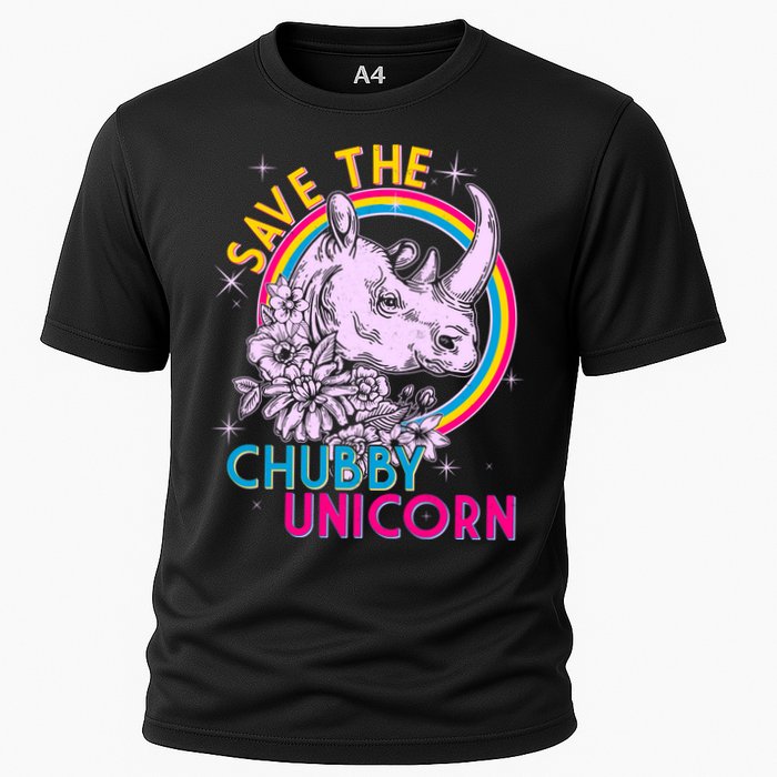 Retro Save the Chubby Unicorn Rhino Performance Shirt
