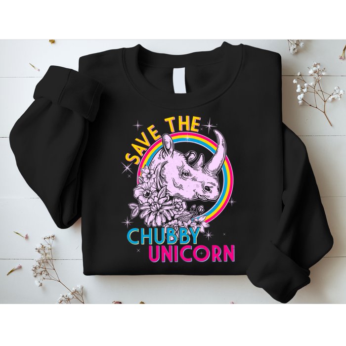 Retro Save the Chubby Unicorn Rhino Sweatshirt