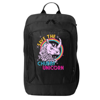 Retro Save the Chubby Unicorn Rhino City Backpack