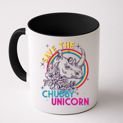 Retro Save the Chubby Unicorn Rhino Mug