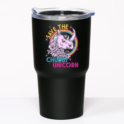 Retro Save the Chubby Unicorn Rhino Tumbler