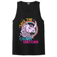 Retro Save the Chubby Unicorn Rhino PosiCharge Competitor Tank