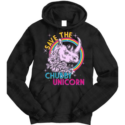 Retro Save the Chubby Unicorn Rhino Tie Dye Hoodie