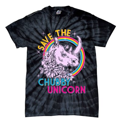 Retro Save the Chubby Unicorn Rhino Tie-Dye T-Shirt