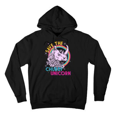 Retro Save the Chubby Unicorn Rhino Tall Hoodie