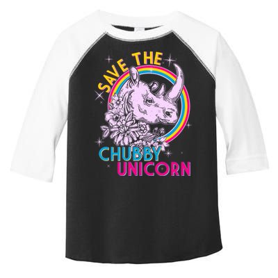 Retro Save the Chubby Unicorn Rhino Toddler Fine Jersey T-Shirt