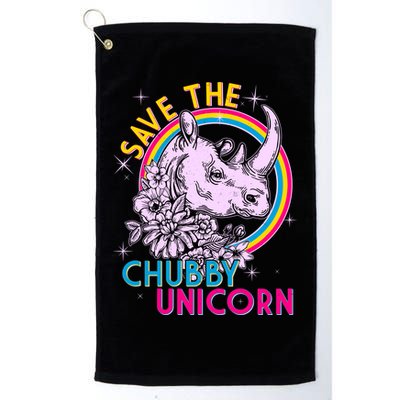 Retro Save the Chubby Unicorn Rhino Golf Towel