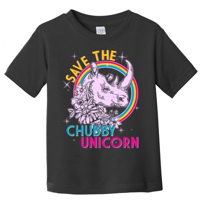 Retro Save the Chubby Unicorn Rhino Toddler T-Shirt