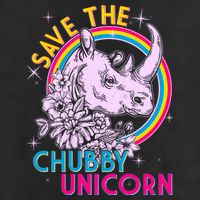 Retro Save the Chubby Unicorn Rhino Microfiber Hand Towel