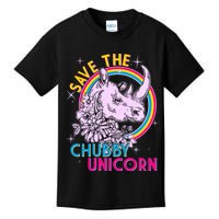 Retro Save the Chubby Unicorn Rhino Kids T-Shirt