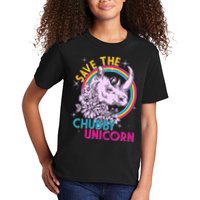 Retro Save the Chubby Unicorn Rhino Kids T-Shirt