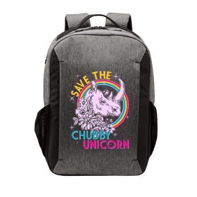 Retro Save the Chubby Unicorn Rhino Vector Backpack