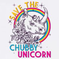 Retro Save the Chubby Unicorn Rhino Garment-Dyed Sweatshirt