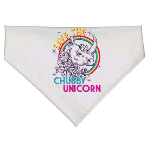 Retro Save the Chubby Unicorn Rhino USA-Made Doggie Bandana