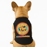 Retro Save The Kids End Child Trafficking Doggie Tank