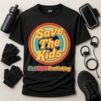 Retro Save The Kids End Child Trafficking Performance Shirt