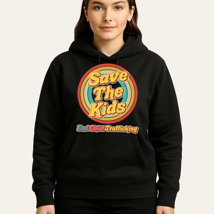 Retro Save The Kids End Child Trafficking Hoodie