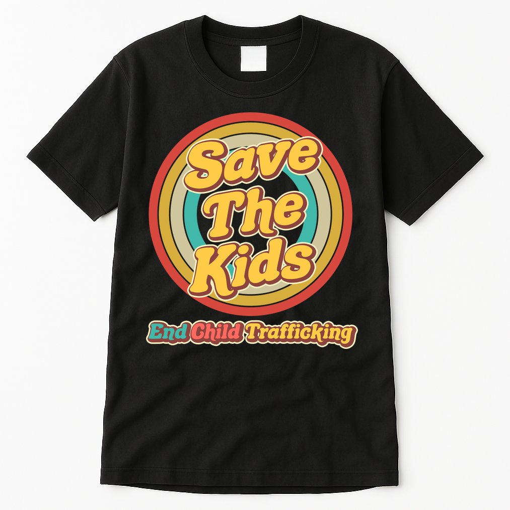 Retro Save The Kids End Child Trafficking Tall T-Shirt