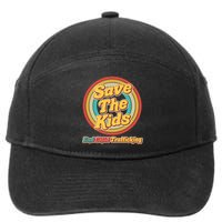 Retro Save The Kids End Child Trafficking 7-Panel Snapback Hat