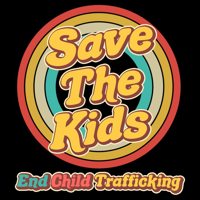 Retro Save The Kids End Child Trafficking 7-Panel Snapback Hat
