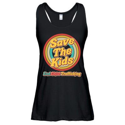 Retro Save The Kids End Child Trafficking Ladies Essential Flowy Tank