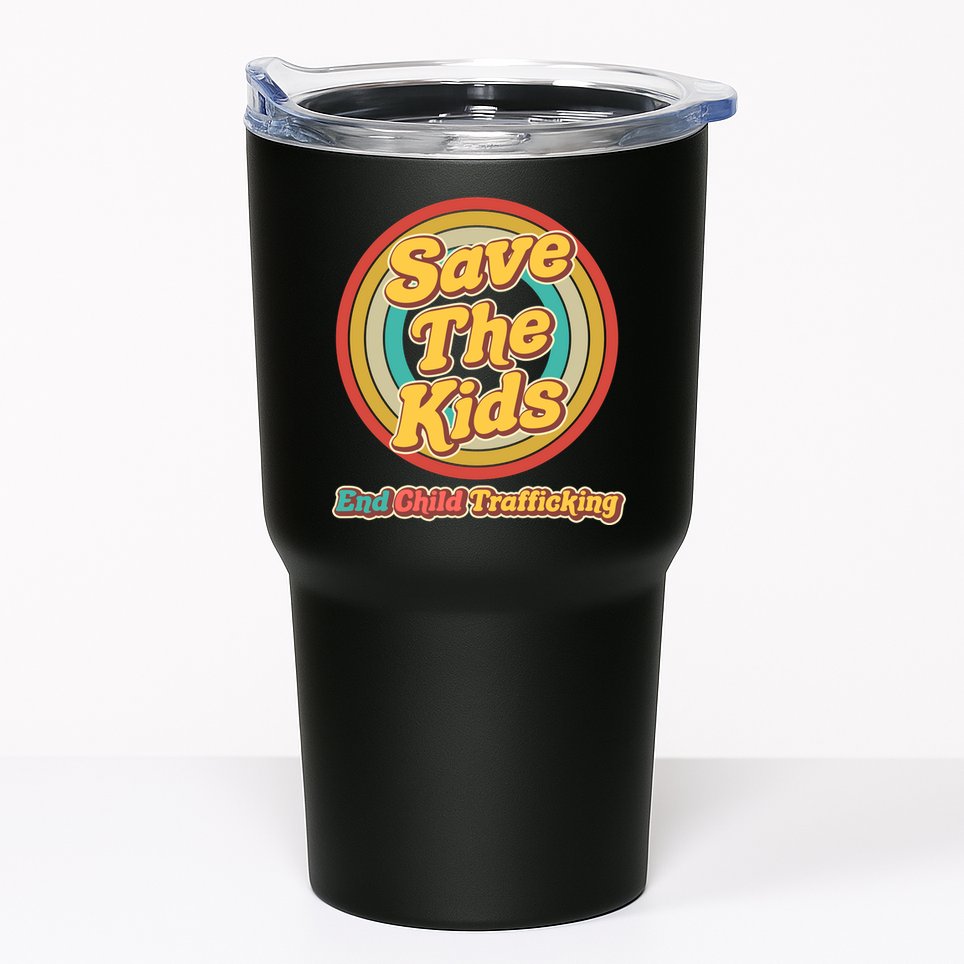 Retro Save The Kids End Child Trafficking Tumbler