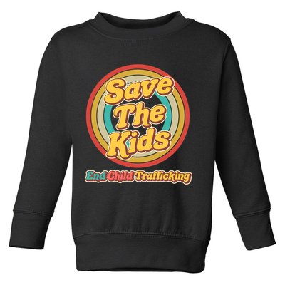 Retro Save The Kids End Child Trafficking Toddler Sweatshirt