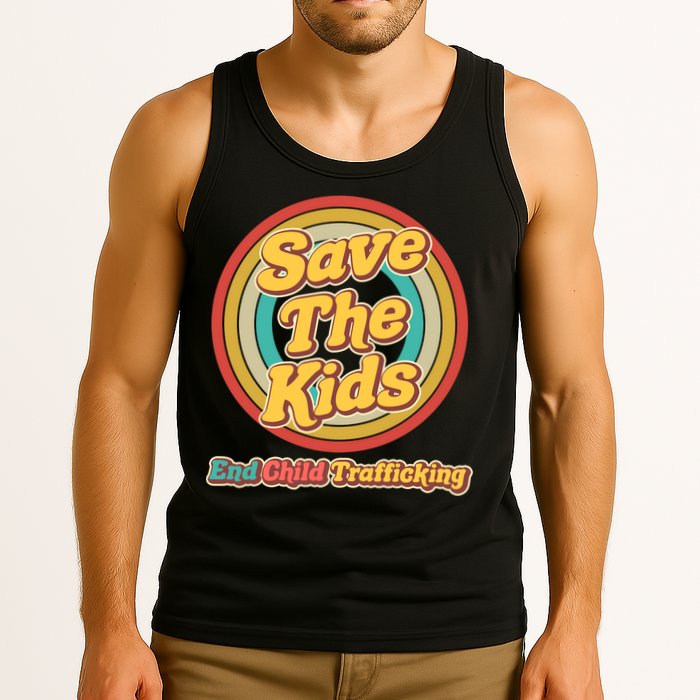 Retro Save The Kids End Child Trafficking Tank Top