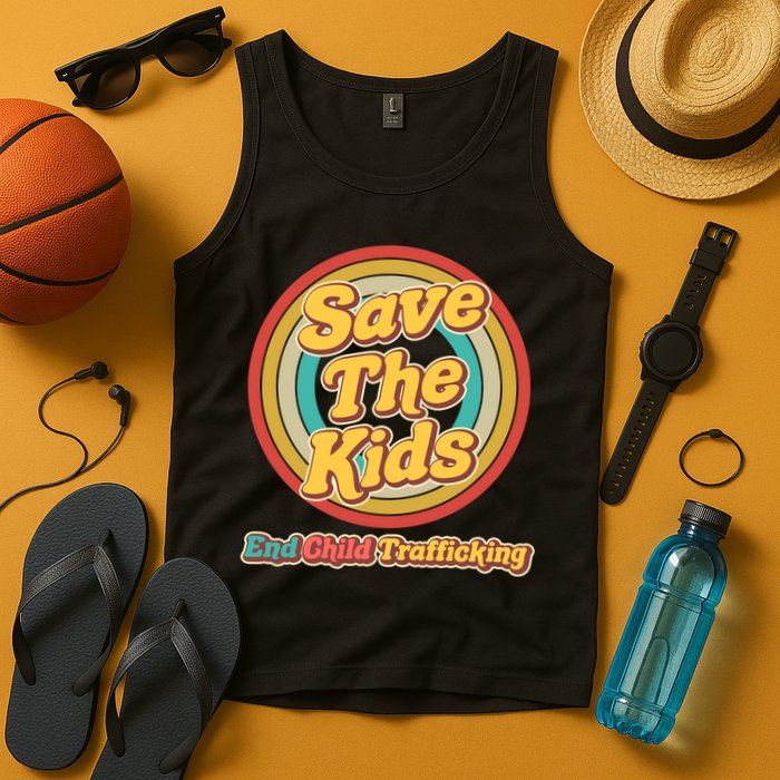 Retro Save The Kids End Child Trafficking Tank Top