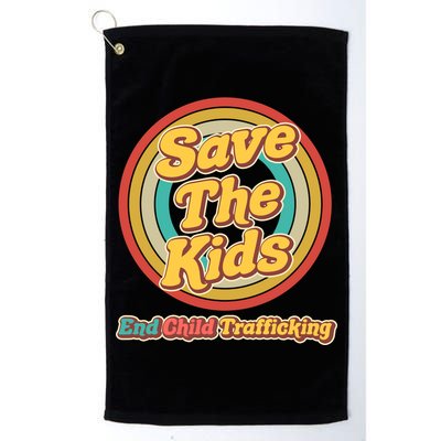 Retro Save The Kids End Child Trafficking Golf Towel