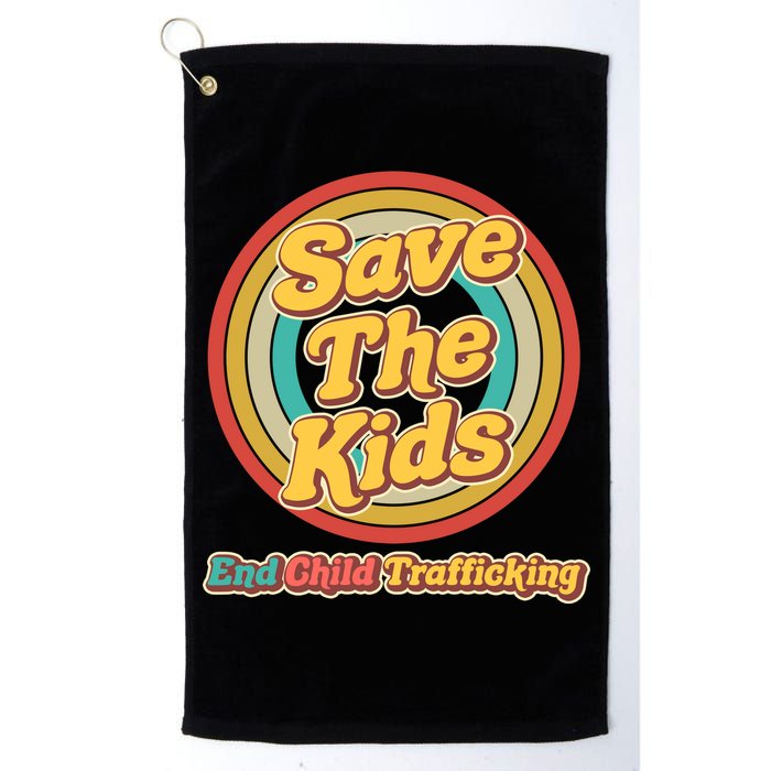 Retro Save The Kids End Child Trafficking Golf Towel